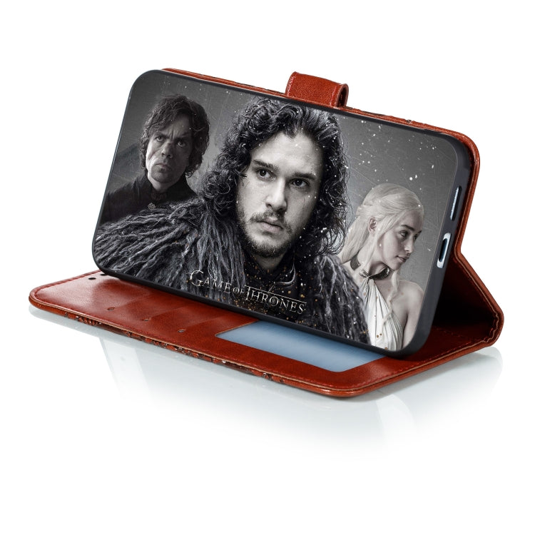 For Huawei P40 Mandala Embossing Pattern Horizontal Flip Leather Case with Holder & Card Slots & Wallet & Photo Frame & Lanyard(Brown)