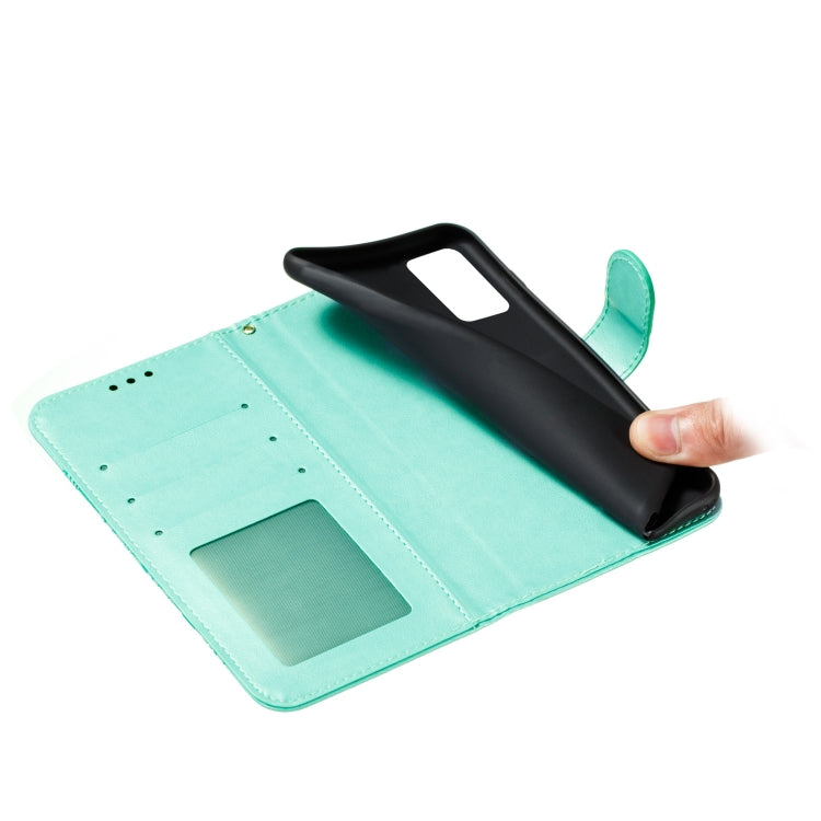 For Huawei P40 Mandala Embossing Pattern Horizontal Flip Leather Case with Holder & Card Slots & Wallet & Photo Frame & Lanyard(Green)