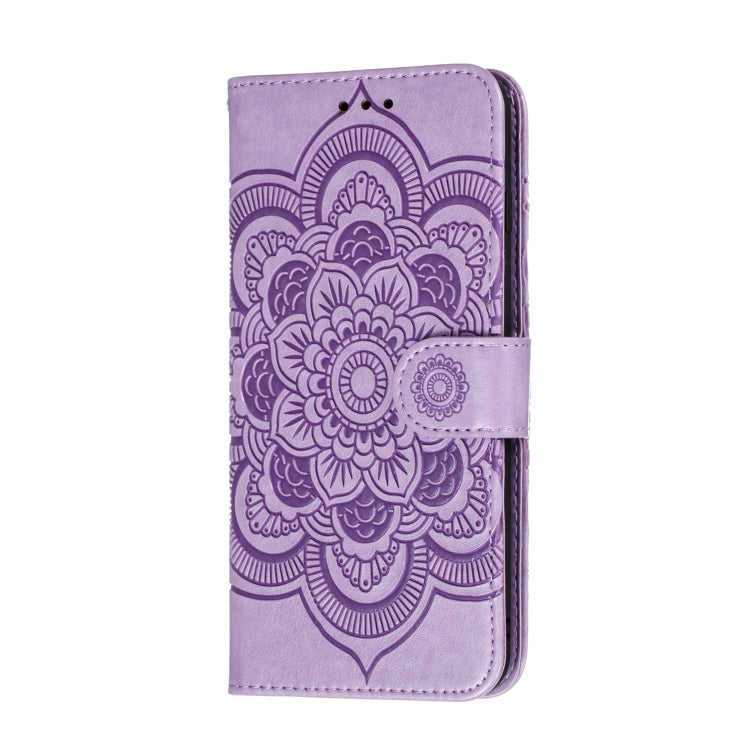 For Huawei P40 Mandala Embossing Pattern Horizontal Flip Leather Case with Holder & Card Slots & Wallet & Photo Frame & Lanyard(Purple)