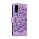For Huawei P40 Mandala Embossing Pattern Horizontal Flip Leather Case with Holder & Card Slots & Wallet & Photo Frame & Lanyard(Purple)