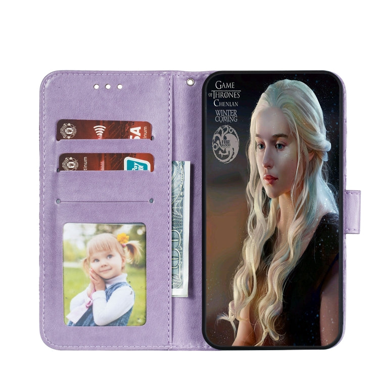 For Huawei P40 Mandala Embossing Pattern Horizontal Flip Leather Case with Holder & Card Slots & Wallet & Photo Frame & Lanyard(Purple)