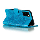 For Huawei Honor V30 & V30 Pro Mandala Embossing Pattern Horizontal Flip Leather Case with Holder & Card Slots & Wallet & Photo Frame & Lanyard(Blue)