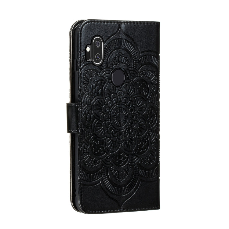 For Moto One Hyper Mandala Embossing Pattern Horizontal Flip Leather Case with Holder & Card Slots & Wallet & Photo Frame & Lanyard(Black)