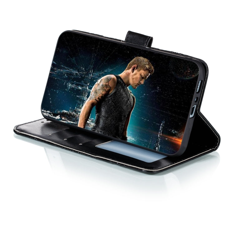 For Moto One Hyper Mandala Embossing Pattern Horizontal Flip Leather Case with Holder & Card Slots & Wallet & Photo Frame & Lanyard(Black)