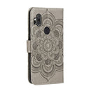 For Moto One Hyper Mandala Embossing Pattern Horizontal Flip Leather Case with Holder & Card Slots & Wallet & Photo Frame & Lanyard(Grey)