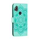 For Moto One Hyper Mandala Embossing Pattern Horizontal Flip Leather Case with Holder & Card Slots & Wallet & Photo Frame & Lanyard(Green)