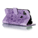 For Moto One Hyper Mandala Embossing Pattern Horizontal Flip Leather Case with Holder & Card Slots & Wallet & Photo Frame & Lanyard(Purple)