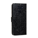 For LG K50S Mandala Embossing Pattern Horizontal Flip Leather Case with Holder & Card Slots & Wallet & Photo Frame & Lanyard(Black)