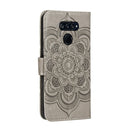 For LG K50S Mandala Embossing Pattern Horizontal Flip Leather Case with Holder & Card Slots & Wallet & Photo Frame & Lanyard(Grey)