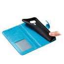 For LG K50S Mandala Embossing Pattern Horizontal Flip Leather Case with Holder & Card Slots & Wallet & Photo Frame & Lanyard(Blue)