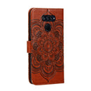 For LG K50S Mandala Embossing Pattern Horizontal Flip Leather Case with Holder & Card Slots & Wallet & Photo Frame & Lanyard(Brown)