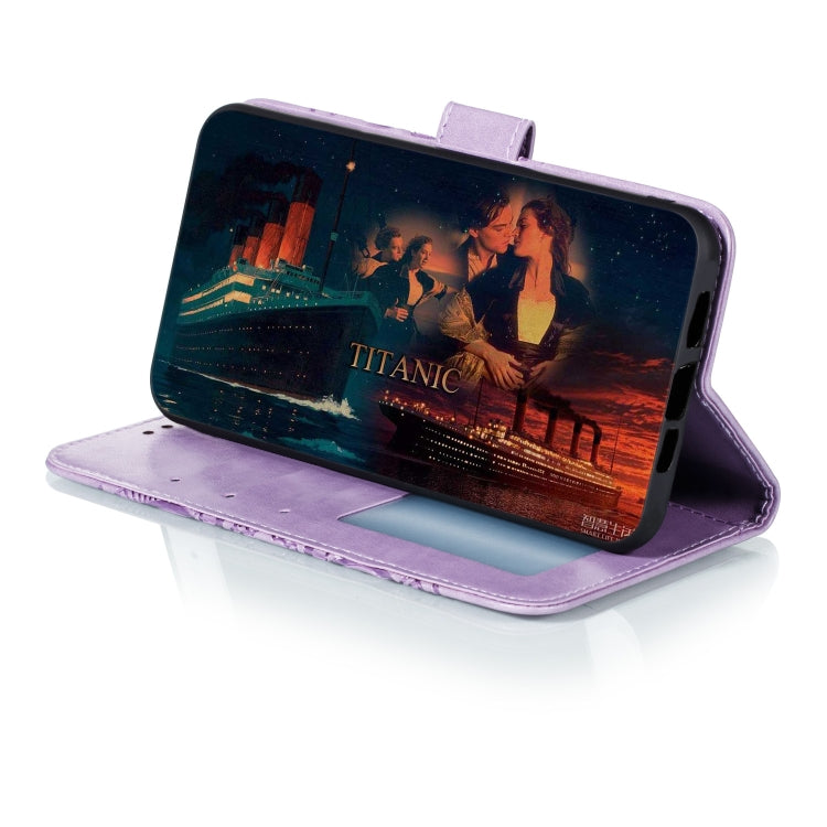 For LG K50S Mandala Embossing Pattern Horizontal Flip Leather Case with Holder & Card Slots & Wallet & Photo Frame & Lanyard(Purple)