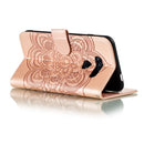 For LG K50S Mandala Embossing Pattern Horizontal Flip Leather Case with Holder & Card Slots & Wallet & Photo Frame & Lanyard(Rose Gold)