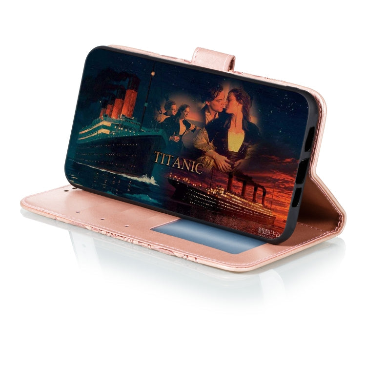 For LG K50S Mandala Embossing Pattern Horizontal Flip Leather Case with Holder & Card Slots & Wallet & Photo Frame & Lanyard(Rose Gold)