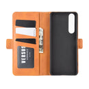 For Sony Xperia 1 II Dual-side Magnetic Buckle Horizontal Flip Leather Case with Holder & Card Slots & Wallet(Yellow)