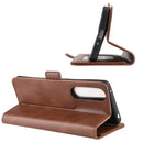 For Sony Xperia 1 II Dual-side Magnetic Buckle Horizontal Flip Leather Case with Holder & Card Slots & Wallet(Brown)