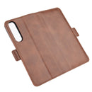 For Sony Xperia 1 II Dual-side Magnetic Buckle Horizontal Flip Leather Case with Holder & Card Slots & Wallet(Brown)