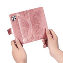 For Huawei P40 Lite/Nova 7i/Nova 6SE Butterfly Love Flower Embossed Horizontal Flip Leather Case with Bracket / Card Slot / Wallet / Lanyard(Rose Gold)