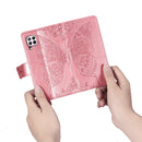 For Huawei P40 Lite/Nova 7i/Nova 6SE Butterfly Love Flower Embossed Horizontal Flip Leather Case with Bracket / Card Slot / Wallet / Lanyard(Pink)