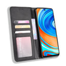 For Xiaomi Redmi Note 9 Pro / Note 9s / Note 9 Pro Max Magnetic Buckle Retro Crazy Horse Texture Horizontal Flip Leather Case with Holder & Card Slots & Photo Frame(Black)