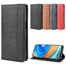 For Xiaomi Redmi Note 9 Pro / Note 9s / Note 9 Pro Max Magnetic Buckle Retro Crazy Horse Texture Horizontal Flip Leather Case with Holder & Card Slots & Photo Frame(Black)
