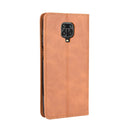 For Xiaomi Redmi Note 9 Pro / Note 9s / Note 9 Pro Max Magnetic Buckle Retro Crazy Horse Texture Horizontal Flip Leather Case with Holder & Card Slots & Photo Frame(Brown)