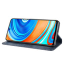 For Xiaomi Redmi Note 9 Pro / Note 9s / Note 9 Pro Max Magnetic Buckle Retro Crazy Horse Texture Horizontal Flip Leather Case with Holder & Card Slots & Photo Frame(Blue)