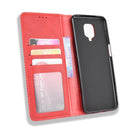 For Xiaomi Redmi Note 9 Pro / Note 9s / Note 9 Pro Max Magnetic Buckle Retro Crazy Horse Texture Horizontal Flip Leather Case with Holder & Card Slots & Photo Frame(Red)