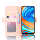 For Xiaomi Redmi Note 9 Pro / Note 9s / Note 9 Pro Max Wallet Style Skin Feel Calf Pattern Leather Case with Separate Card Slot(Pink)
