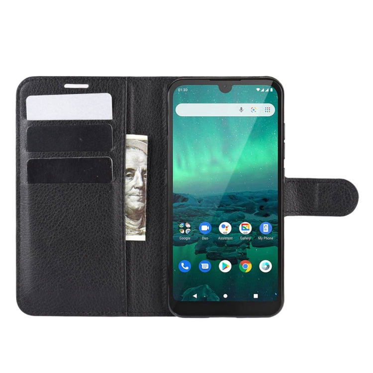 For Nokia 1.3 Litchi Texture Horizontal Flip Protective Case with Holder & Card Slots & Wallet(Black)