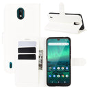 For Nokia 1.3 Litchi Texture Horizontal Flip Protective Case with Holder & Card Slots & Wallet(White)
