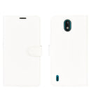 For Nokia 1.3 Litchi Texture Horizontal Flip Protective Case with Holder & Card Slots & Wallet(White)