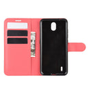 For Nokia 1.3 Litchi Texture Horizontal Flip Protective Case with Holder & Card Slots & Wallet(Red)