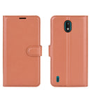 For Nokia 1.3 Litchi Texture Horizontal Flip Protective Case with Holder & Card Slots & Wallet(Brown)