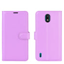 For Nokia 1.3 Litchi Texture Horizontal Flip Protective Case with Holder & Card Slots & Wallet(Purple)