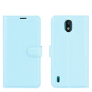For Nokia 1.3 Litchi Texture Horizontal Flip Protective Case with Holder & Card Slots & Wallet(Blue)