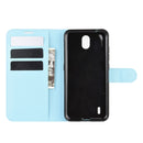 For Nokia 1.3 Litchi Texture Horizontal Flip Protective Case with Holder & Card Slots & Wallet(Blue)
