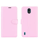 For Nokia 1.3 Litchi Texture Horizontal Flip Protective Case with Holder & Card Slots & Wallet(Pink)