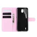 For Nokia 1.3 Litchi Texture Horizontal Flip Protective Case with Holder & Card Slots & Wallet(Pink)