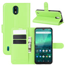 For Nokia 1.3 Litchi Texture Horizontal Flip Protective Case with Holder & Card Slots & Wallet(Green)