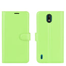 For Nokia 1.3 Litchi Texture Horizontal Flip Protective Case with Holder & Card Slots & Wallet(Green)