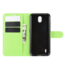 For Nokia 1.3 Litchi Texture Horizontal Flip Protective Case with Holder & Card Slots & Wallet(Green)
