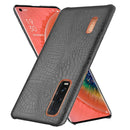 For Oppo Find X2 Pro Shockproof Crocodile Texture PC + PU Case(Black)