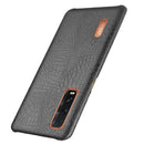 For Oppo Find X2 Pro Shockproof Crocodile Texture PC + PU Case(Black)