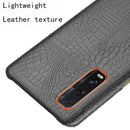 For Oppo Find X2 Pro Shockproof Crocodile Texture PC + PU Case(Black)