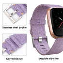 For Huami 1 / Huami 2 / Ticwatch 1 / Ticwatch Pro / Samsung Galaxy Watch 46mm / S3 / Huawei Watch 2 Pro / GT / Honor Magic Nylon Canvas Watch Band(Purple)