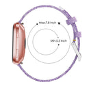 For Huami 1 / Huami 2 / Ticwatch 1 / Ticwatch Pro / Samsung Galaxy Watch 46mm / S3 / Huawei Watch 2 Pro / GT / Honor Magic Nylon Canvas Watch Band(Purple)