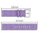 For Huami 1 / Huami 2 / Ticwatch 1 / Ticwatch Pro / Samsung Galaxy Watch 46mm / S3 / Huawei Watch 2 Pro / GT / Honor Magic Nylon Canvas Watch Band(Purple)