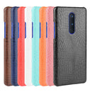 For OnePlus 8 Shockproof Crocodile Texture PC + PU Case(Black)