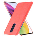 For OnePlus 8 Shockproof Crocodile Texture PC + PU Case(Red)